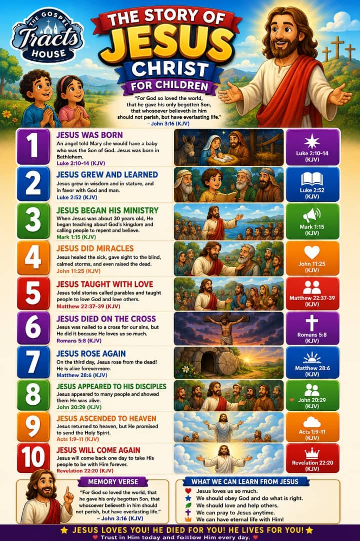 The Story of Jesus Christ for Children flyer