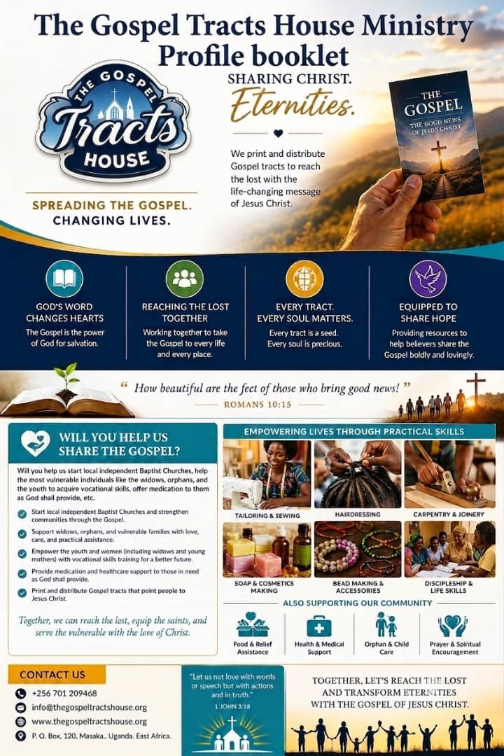 Gospel Tracts House Ministry profile booklet